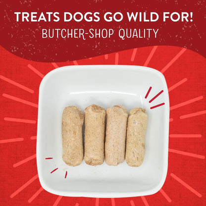 Freeze-Dried Raw Wild Weenies Dog Treats - Premium High-Protein Training Treats for Dogs and Puppies - All-Natural Bacon Recipe with 95% Meat and Organs - Made in the USA - 11 Oz Bag