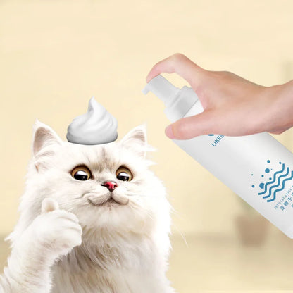 Pet Dry Cleaning Foam, Water-Free, Dog, Cat, Puppy Shower Gel, Super Shampoo Deodorant, Sterilization without Rinsing, 200ML