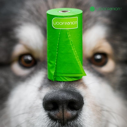 Compostable Dog Poop Bags | 120 Pack | Leakproof, 15 Bags/Roll, 8 Rolls